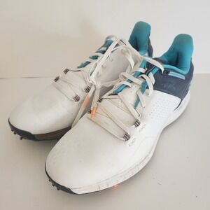 Under Armour‎ Hovr Forge RC Golf Shoes Spiked White Blue Orange US 11.5 Mens